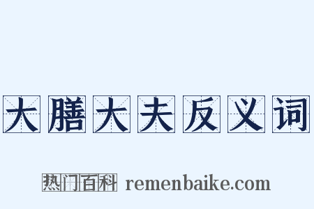 大膳大夫反义词是什么意思的图片